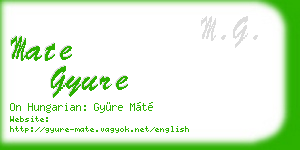 mate gyure business card