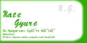 mate gyure business card